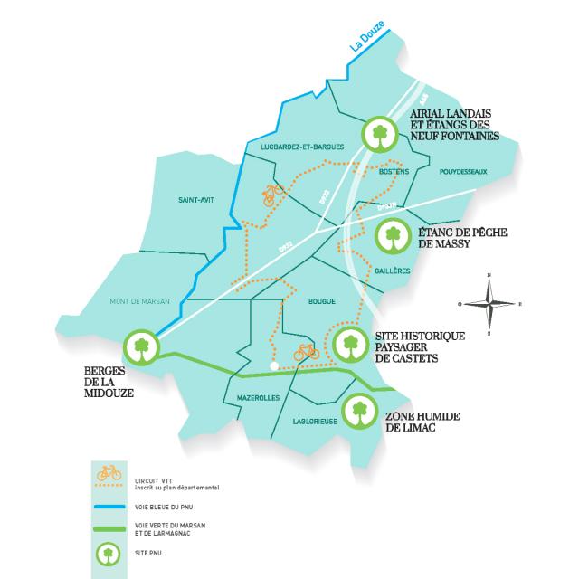 Carte du Parc Naturel Urbain